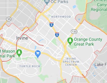 Service Area Map for Irvine SEO Recipe